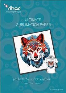Ultra High Release (~98%) 100gsm Sublimation Heat Transfer Paper A4 - for EPSON SAWGRASS RICOH (50 Sheets)