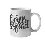 YuBingo Bestie Squad Funny Coffee Mug - Best Freindship Day Gifts for Dost - Unique Gifts from Best Friend, Cool Birthday Present Idea for a Friend, 320ML - White