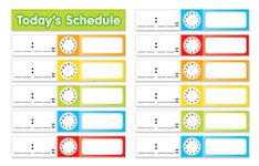 Teacher's Friend Scholastic Schedule Cards Pocket Chart Add-Ons, Multiple Colors (Tf5405)