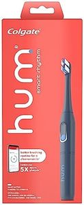 COLGATE hum Smart Rhythm Sonic Toothbrush Kit, Battery-Powered, Slate Grey, 1 Count (Pack of 1)