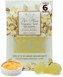 Belle Aroma No-Mess Fragrance Tarts - (6 Mini Scented 1 Pack) Wax Melt Alternative - Strong Fragrance Tart for Wax Warmer - Long Lasting Scent Multipacks (Crème Brûlée)