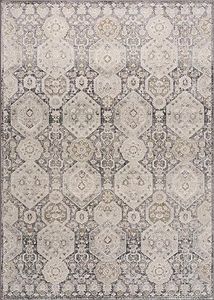 Hauteloom Kismet Boho Vintage Traditional Damask Area Rug - Farmhouse Traditional Floral Medallion Carpet for Living Room, Bedroom, Dining Room - Black, Tan, Gray, Brown, Beige - 11'2" x 14'11"