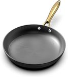 imarku 10 Inch Non Stick Frying Pan, Professional Nonstick Frying Pan Cast Iron Frying Pan Non Stick Pan Nonstick Skillet, Gold Handle