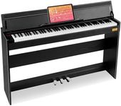 MOSEN 88 Keys Weighted Digital Piano with Furniture Stand & 3-Pedal Unit, Hammer Action Keyboard, Full-size Electric Piano Keyboard Supports USB-MIDI/Wireless Connect, MDP-110