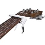 Guitar Capo Quick Change Capo for 6-String Acoustic Guitar Electric Guitar Classical Guitar Ukulele Capotastos Capo (White)