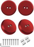 Samman Aluminum Floor Jack Pad Adapter Billet, Premium Bolt on Jack Points Red Leave in Lift Pads Compatible with Porsche, 1997-2021 Corvette C5/ C6/C7/ C8-4 Pack (Red)