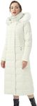 Orolay Women's Long Puffer Down Coat Warm Maxi Jacket with Hood White M