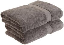 Superior 900 GSM Luxury Bathroom Towels, Made of 100% Premium Long-Staple Combed Cotton, Set of 2 Hotel & Spa Quality Bath Towels - Charcoal, 30" x 55" Each