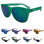 gr8ful® Sunglasses for Men & Women | Ladies & Mens Shades | Retro Sun Glasses for Outdoors, Hiking, Walking, Golf, Fishing, Cycling, Running | UV Protection Polarized (Green Frame, Green Mirror Lens)