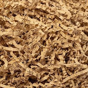 Mcfleet Crinkle Cut Paper Shred Filler 2 LB Kraft Crinkle Paper Shredded Paper for Gift Box - Gift Basket Filler - Gift Box Stuffing for Valentine's Day Holiday Packaging Wrapping Brown