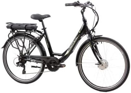 F.lli Schiano E-Moon 26 inch electric bike , city bicycle for Adults , bikes for adult Men / Ladies / women , e-bike with 250W electric motor 36V battery on the rear rack , accessories – lights