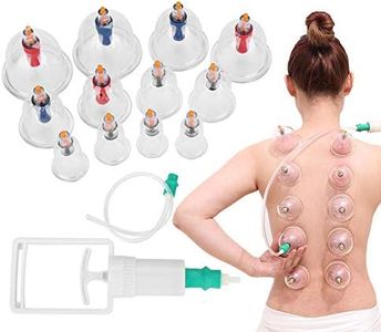 Set di terapia per coppettazione da 12 tazze, set per terapia con coppettazione cinese con pompa, set di strumenti per massaggio alla schiena a coppa per alleviare la fatica
