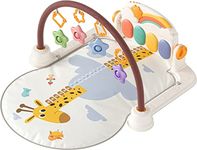 TUMAMA Baby Gym Activity Play Mat with Sounds,Lights and Music, Piano Gym,Early Development Light Up Playmat Toy Gift for Newborn Infants 0,3,6,9months