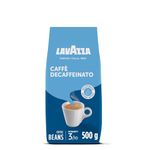 Lavazza, Caffè Decaffeinato, Coffee Beans, Ideal for Espresso or Superautomatic Coffee Machines, Aromatic Notes of Dried Fruits, Arabica and Robusta, Intensity 3/10, Medium Roasting, 500g