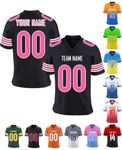 Custom Football Jersey Personalized Team Name Number Practice Jerseys Customized Football Shirt for Men Youth Women Kids, Style 13, Large