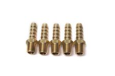 LTWFITTING Brass Barbed Fitting Coupler/Connector 1/8-Inch Male BSPT x 1/4-Inch(6mm) Hose Barb Fuel Gas Water (Pack of 5)