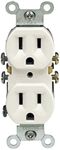 Leviton 5320-WMP 15 Amp, 125 Volt, Duplex Receptacle, Residential Grade, Grounding, 10-Pack, White