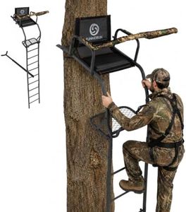 FUNHORUN Ladder Tree Stand for Deer Hunting, 15FT Treestand with Seat