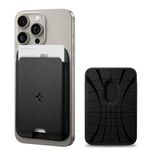 Spigen Valentinus MagFit Magnetic Wallet Card Holder 2-Cards Compatible with iPhone 15, iPhone 14, iPhone 13, iPhone 12 Models - Black