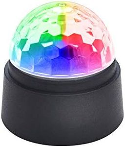 Global Gizmos Battery Operated Crystal Starball Disco Light, Black