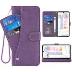 ELISORLI Compatible with LG Velvet 5G/LGVelvet Verizon G5 UW T-mobile 2020 Wallet Case Wrist Strap Lanyard Leather Flip Card Holder Stand Cell Accessories Phone Cover for LM G900UM 4G Tmobile Purple