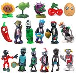 Jhesao 17Pcs Plants Vs Zombies Toys Set Figurines Series Plush Pvc Toys New, Great Gifts For Kids And Fans, Birthday And Party