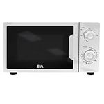 20L Microwave In White, Freestanding, Analogue Dials, 700W - SIA FAM21WH