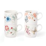 Lenox 890451 Butterfly Meadow 4-Piece Stacking Mug Set