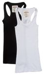 2 Pack Zenana Women's Basic Ribbed Tank Top Small White, White, White