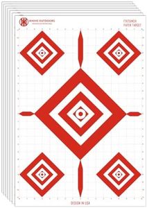 KNINE OUTDOORS Shooting Targets Paper, 17x25 inch, Bulk for Hunting, Handguns, Pistols, Rifles, Red Design Diamond, 50 Packs