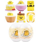 Hamee Sanrio Gudetama Lazy Egg Yolk Cute Water Filled Squishy (Series 1) Box Mini Fidget Stuffer Baby Birthday Gift Bag, Party Favor, Basket Filler, Stress Relief Toy - 2 Pc. (Mystery - Blind Capsule)