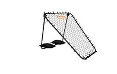 SwishGrid Basketball Rebounder & Basketball Return Net with Adjustable Frame, Rubber Grip and Sandbags 3 x 2.5 feet - Multipurpose Portable Passback Training Aid for Multiple Sports Use