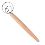 Danish Dough Whisk, Stainless Steel Dutch Style Hand Bread Mixer Dough Whisk Perfect Baking Tool For Pastry or Pizza (Style 1)