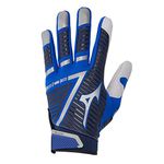 Mizuno B-303 Adult Baseball Batting Glove, Navy-Royal, XX-Large