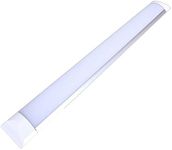 Auctionzltd 10GPC 5ft 1500mm LED Batten Tube Light Ceiling Wall Mounted 50W 4500lm 6500K Daylight White Warehouse Workshop Parking Lighting