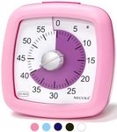 Secura 60-Minute Visual Timer, Silent Study Timer for Kids and Adults, Time Clocks, Time Management Countdown Timer for Teaching (Pink)