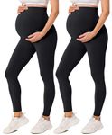 VALANDY Creamlush Maternity Leggings Over Bump High Waist Soft Belly Support Adjustable Pregnancy Pants Yoga Workout Pajama Trousers