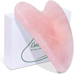 BAIMEI Gua Sha Facial Tool for Self Care, Massage Tool for Face and Body Treatment, Relieve Tensions and Reduce Redness, Skin Care Tools for Men Women - Rose Quartz