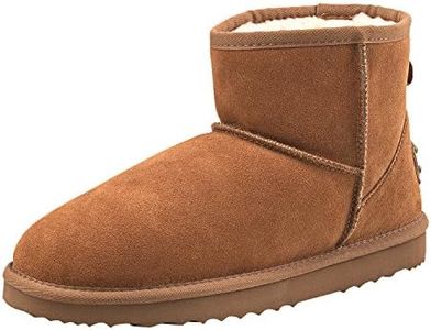 Shenduo Homme Bottes Mini d'Hiver Imperméables Boots de Neige Cheville Étanche D5645 Noisette 42EU