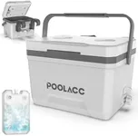 Portable Personal Cooler, Poolside Ice Chest for Above Ground Pool or Spa - Fits Intex Pools, Hard-Sided Cooler with Bonus Ice Pack for Lunch, Drink, Camping, Picnic, Beach, Fishing