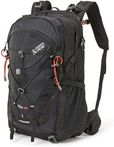 Terra Peak® Sac à dos de randonnée 30L (FLEX 30) moyen noir pour femme et homme - Sac a dos de trekking, chasse et voyage (respirant, imperméable) - Sac alpinisme, escalade et de jour (ergonomique)