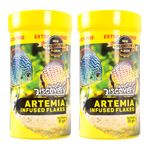 Taiyo Pluss Discovery Premium Artemia Infused Flakes Fish Food, 55G (50 G + Extra 10% Free) (Pack of 2) All Life Stages