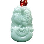 Boutique Jadeite Hisui Jade Grade A Gemstone Zodiac Made Horoscope Animal Sign Necklace Pendant Amulet
