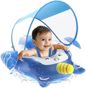 EagleStone Baby Float with Canopy, Infant Pool Float for Pool Game, Baby Swimming Pool Floats, Baby Pool Float 6-12 Months