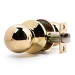 Zion Passage Door Knob No Lock Interior Door Handle Keyless - Antique Brass