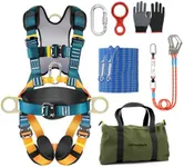 Golmudsafe Fall Protection Harness,Safety Harness Fall Protection for Construction/Roofing/Electrical Work，Upgrade the detachable cushion bag and an extra 30FT rope