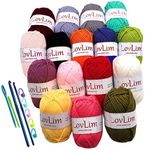 LovLim Crochet Yarn kit, 16 Soft Co