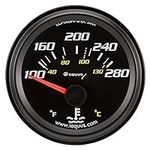 Equus 6262 Water Temperature Gauge - Black