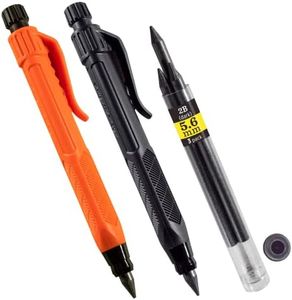 Rite in the Rain Heavy Duty Gravity-Fed Lead Holder Pencil, 5.6mm Dark (2B) Lead, Black and Orange Barrel, 2 Pack (No. 56-2)