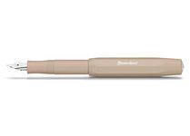 Kaweco Skyline Sport Medium Nib Fountain Pen – Macchiato, 23K Gold-Plated Steel Nib with Iridium Tip, 13 cm Compact Size, Ink Cartridge Compatible